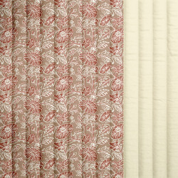 Printed Quilted Cotton KERAMI Café Au Lait / Tawny